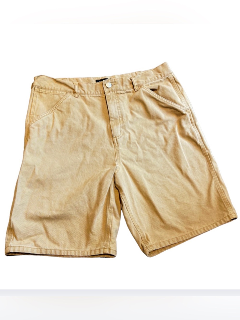 RW&CO. Men's Khaki Flat-Front Casual Shorts